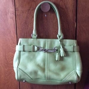 Lime green Coach handbag